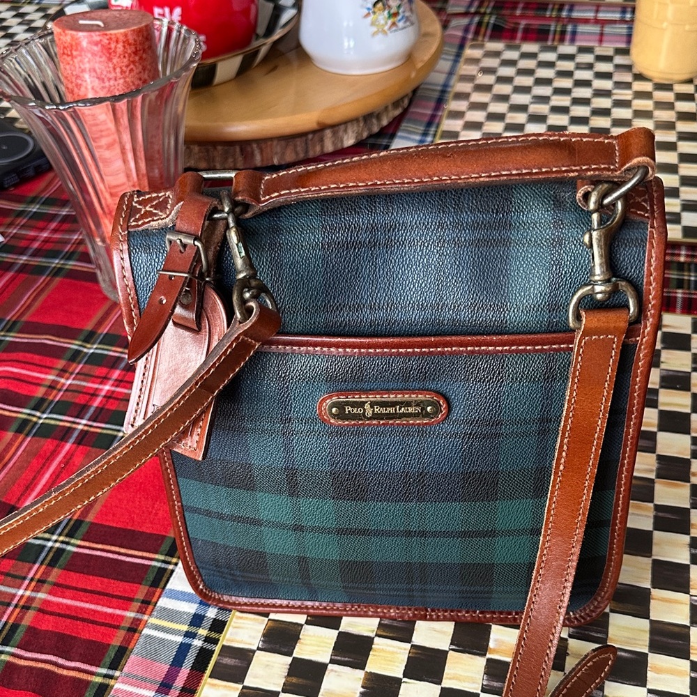 Polo by Ralph Lauren vintage black watch plaidCrossbody Bag